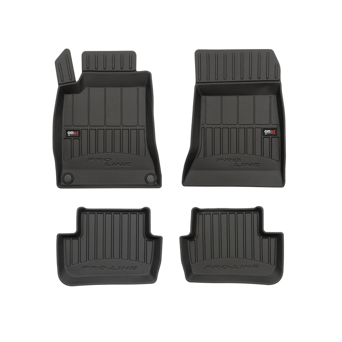 Mercedes CLA Class Coupe C117 Floor Mat - Omac - Premium TPE - Black - '13-'19 Mercedes CLA Class Coupe C117 Floor Mat - Omac - Premium TPE - Black - '13-'19